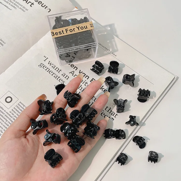 小抓夹精致迷你黑色女公主头发夹刘海夹小号碎发卡新款小夹子头饰