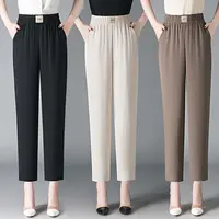 【美夫人专属】妈妈裤哈伦裤直筒款气质大码休闲裤高腰中老年夏季