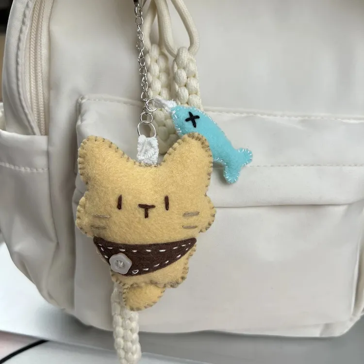 【七夕礼物】小猫小鱼香囊挂件手工DIY钥匙扣材料包送男生女生礼物