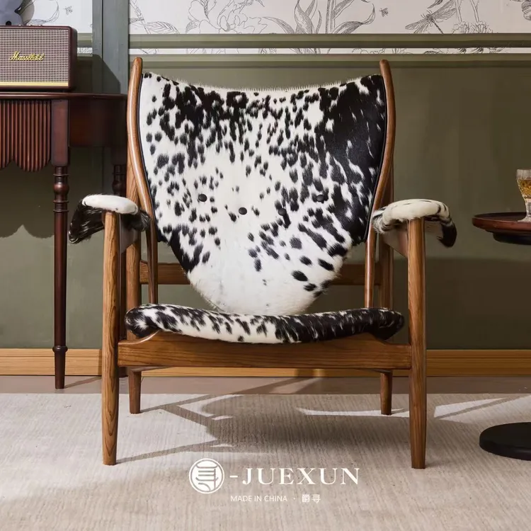 世界名椅丹麦设计师周杰伦同款原版黑胡桃木主人酋长椅实木沙发椅