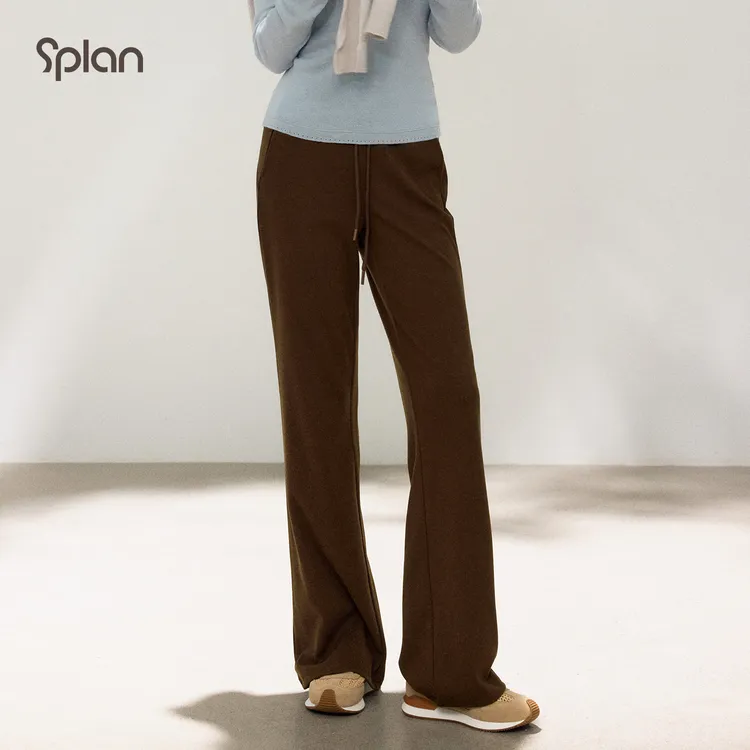 【早秋新品】SPLAN唤醒计划 时尚百搭简约舒适直筒休闲长裤25165