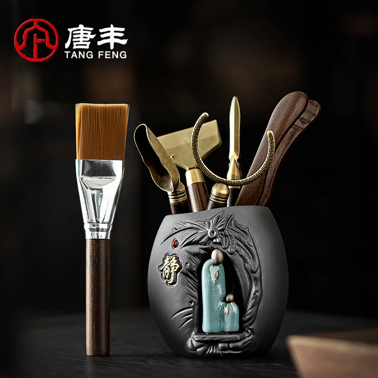 唐丰茶道专用六君子套装家用高档功夫茶具配件6君子泡茶用品大全