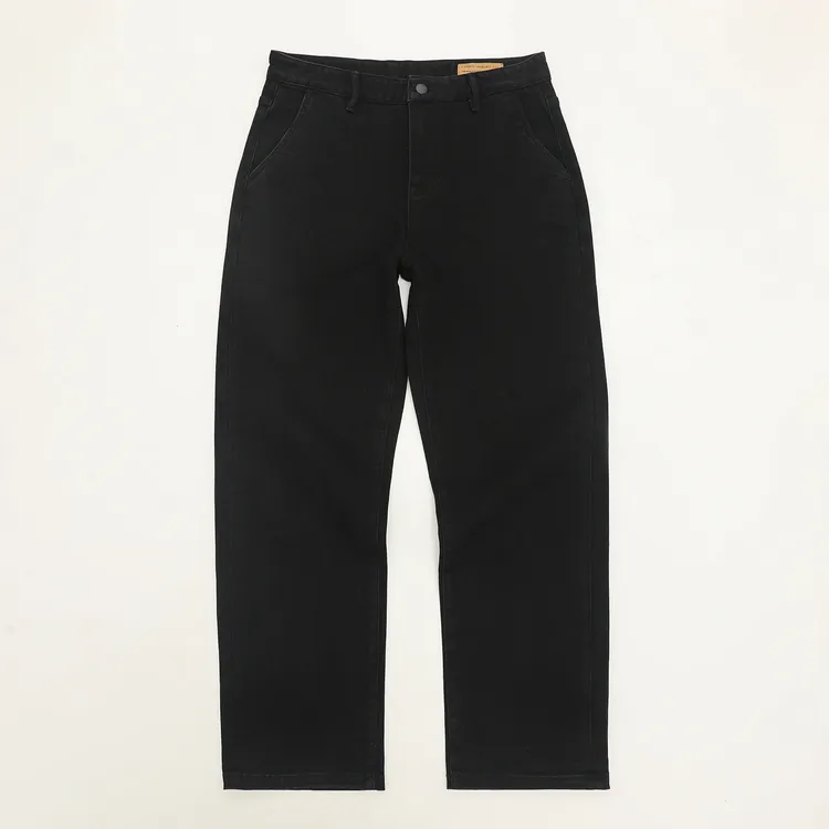 2025新款男士复古微弹水洗牛仔裤秋季宽松直筒美式百搭休闲长裤子