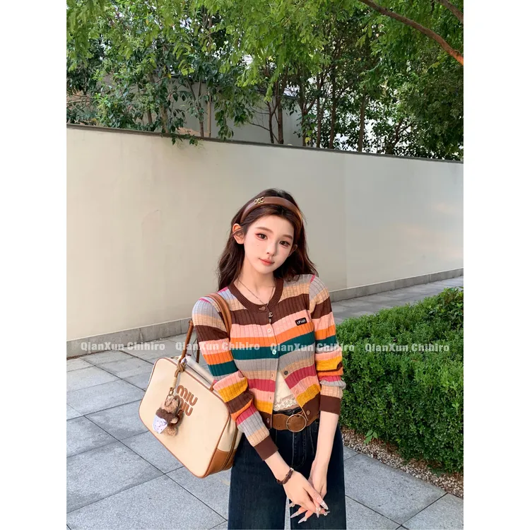 【千寻严选】秋季时尚气质百搭洋气减龄小众潮流针织衫QXQ5ZZS7157A