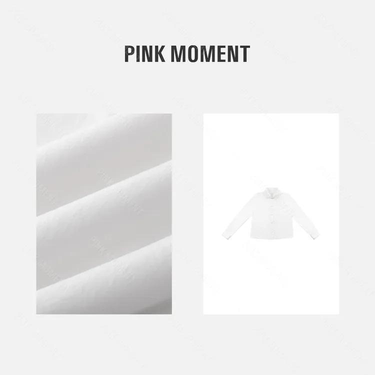 PM王囡囡 白色镂空边别致娃娃领长袖衬衫 ND1C1466