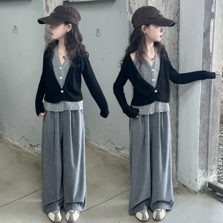 女童春秋季卫衣套装2025新款女大童秋装韩系卫裤儿童休闲两件套潮