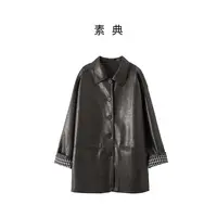 新品预热【25CS160】复古做旧女士夹克风衣复古