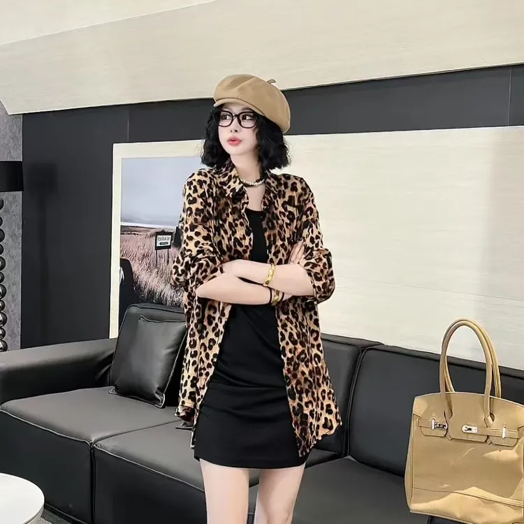 岚岚大码女装新款圆领无袖显瘦连衣裙衬衫遮臀两件套2554