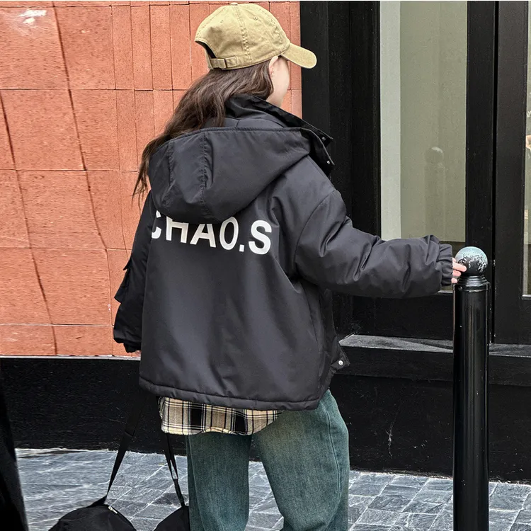 女童外套春秋冬2025新款儿童冲锋衣夹棉加厚二棉女大童冬装女宝宝