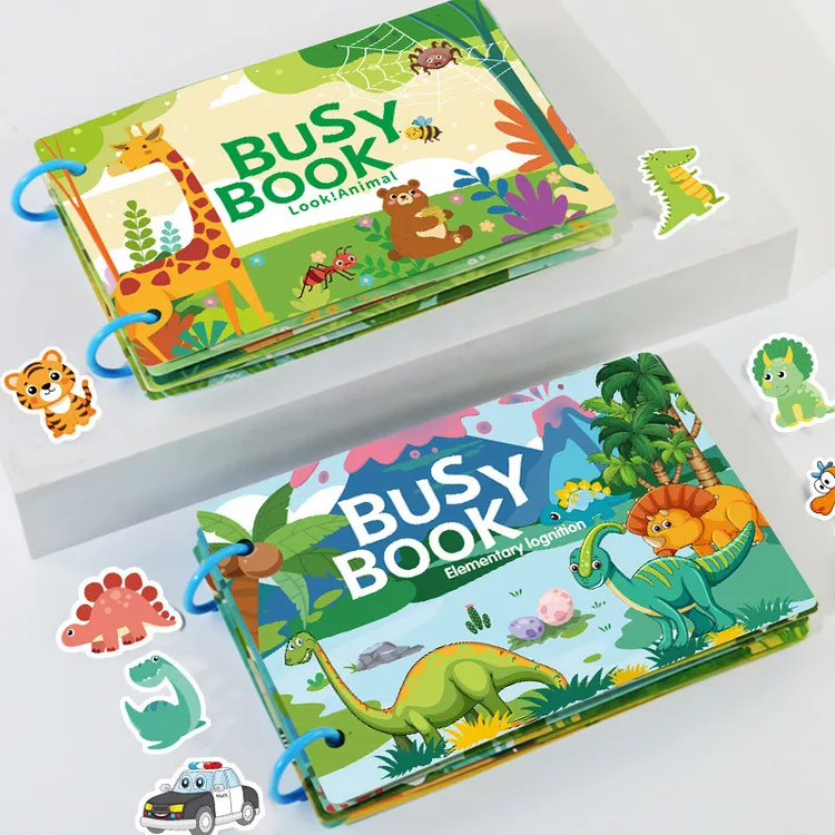 专业益智撕撕书安静书儿童忙碌书busy book粘贴书早教书兴趣玩具