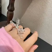 铜合金戒指 韩国编织蝴蝶结戒指R1200
