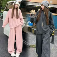孕妇装秋冬新款套装慵懒松弛感休闲纯色卫衣阔腿裤气质减龄两件套