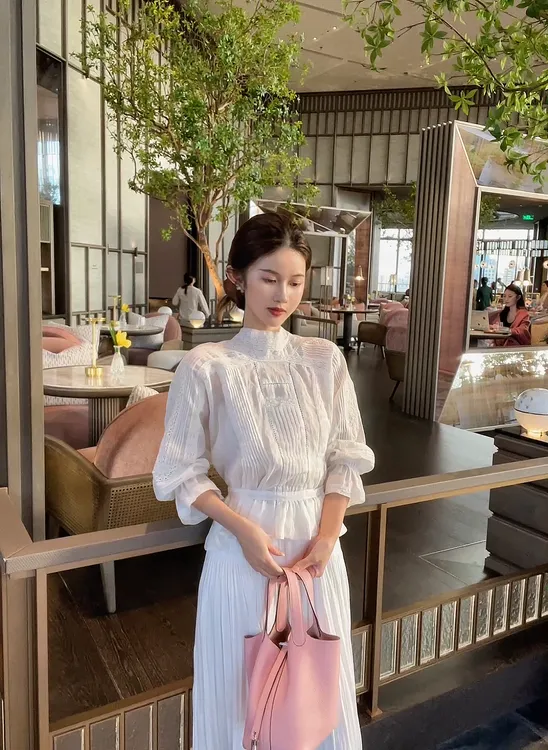 ZLeays林小允-苎纱记-苎麻衬衫时尚气质法式小众白色衬衫XMXY068