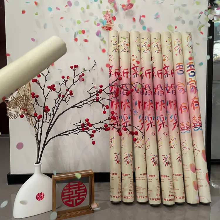 菲寻结婚礼炮礼花瓣婚礼彩带喷花筒手持礼花筒羽毛礼筒炮婚庆用品
