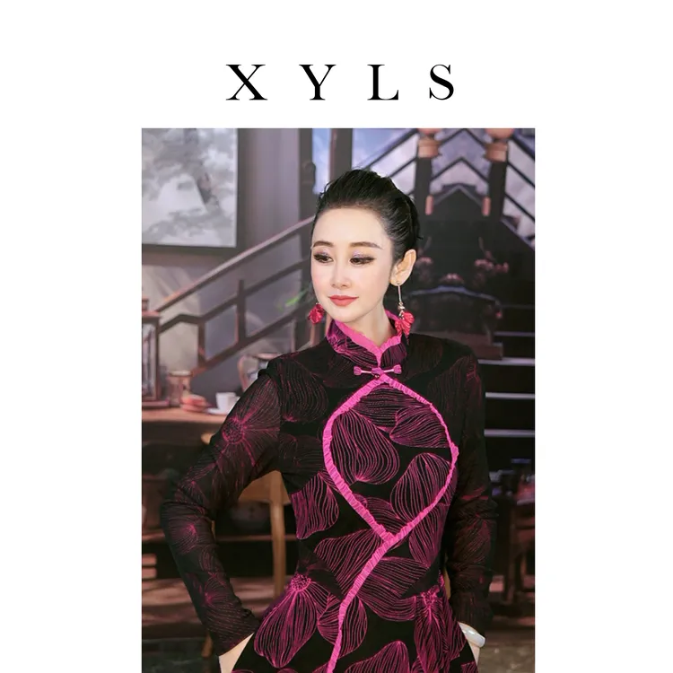 女装连衣裙弹力印花T007032-1