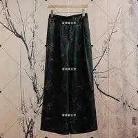 【顺】【猫狗日记】新中式国风刺绣女设计师款初秋女裤C636