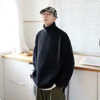 GOLFCROSS毛衣高领针织衫ins冬季纯色保暖宽松针织韩版潮流