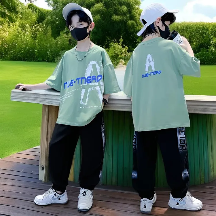 男童夏装帅气套装大童洋气男孩休闲夏季潮酷痞帅童装儿童童装服装