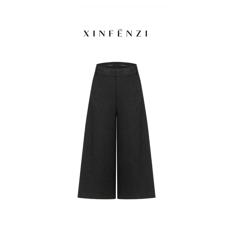 【漫步倾心】XINFENZI 重磅高品质羊毛呢显瘦A版裤 WPT36927