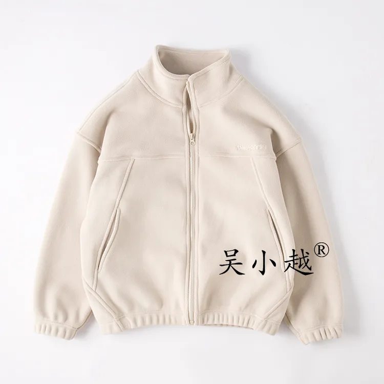 吴小越w1843男童秋冬双面奥利绒校服神器韩版中大童儿童拉链衫