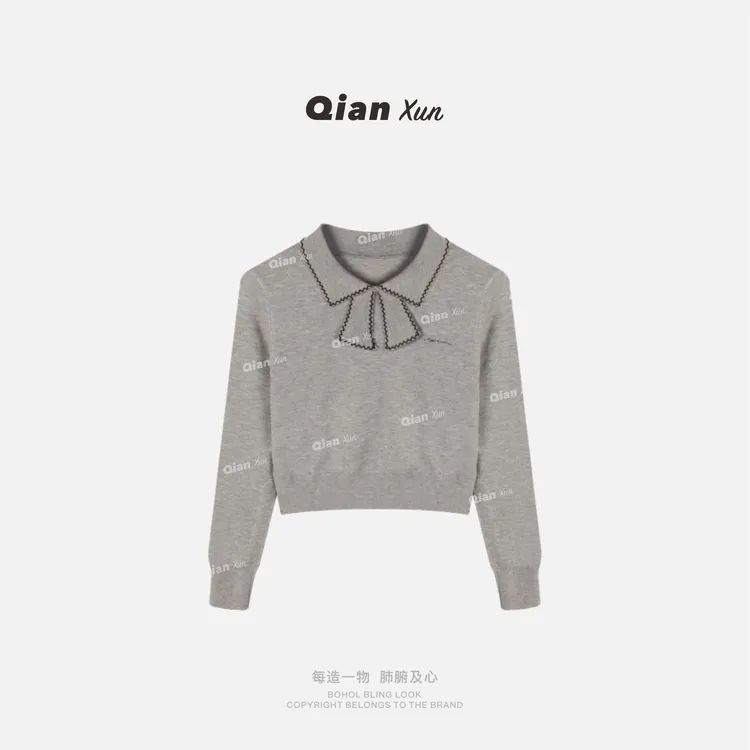 【千寻严选】秋冬时尚气质百搭洋气小众休闲减龄针织衫QXQ5ZZS6435A