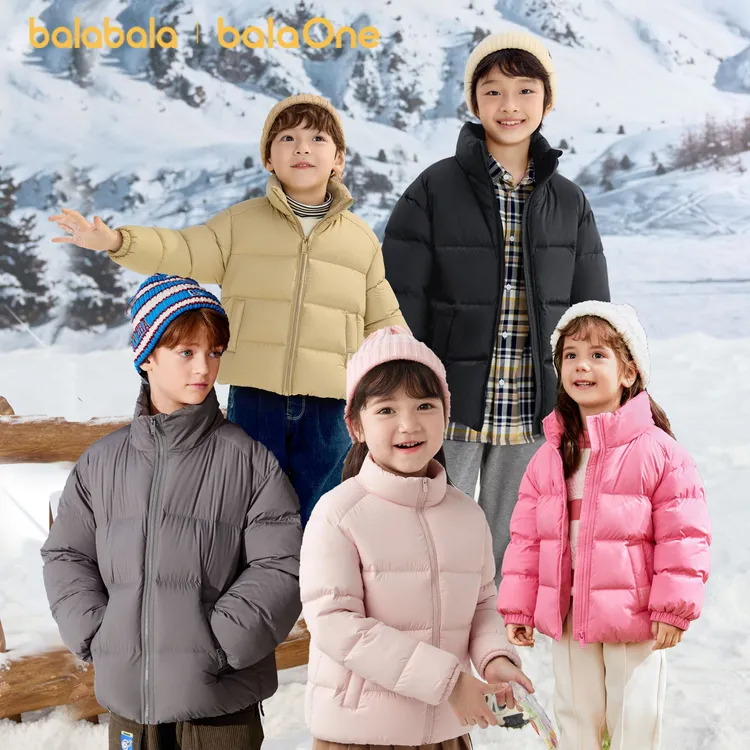 巴拉巴拉儿童泡泡羽绒服男女童宝宝冬亲子装洋气2025外套立领上衣
