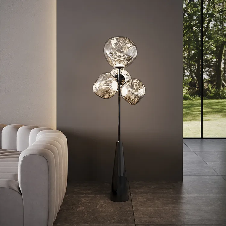 意大利CARMEL轻奢熔岩落地LED灯四头客厅创意简约个性极简书房