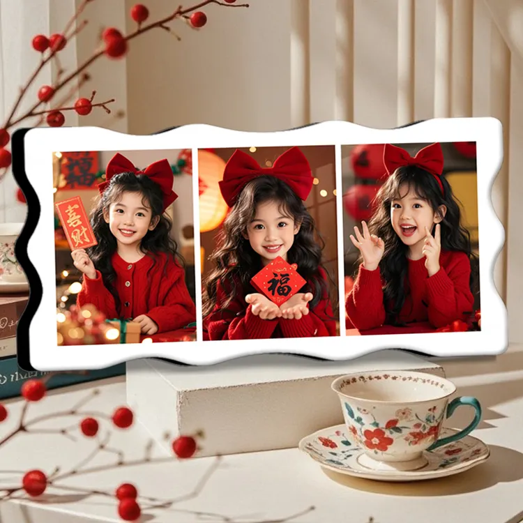 照片定制花边三宫格相框摆台摆件儿童照片闺蜜照相框居家装饰相框