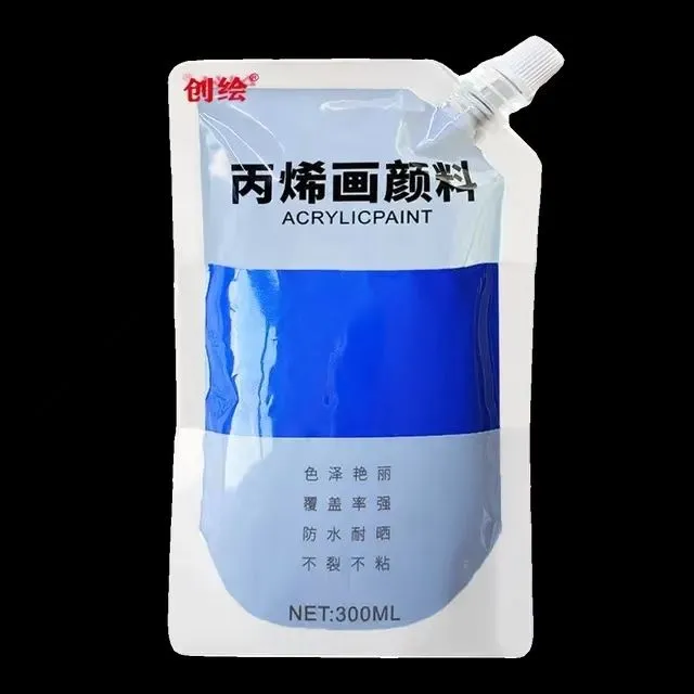 创绘丙烯300ml袋装墙绘专用防水防晒不掉色涂鸦画肌理画丙烯颜料