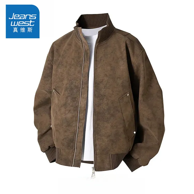 真维斯户外运动2025春季新款休闲立领夹克男士成熟风潮流百搭外套