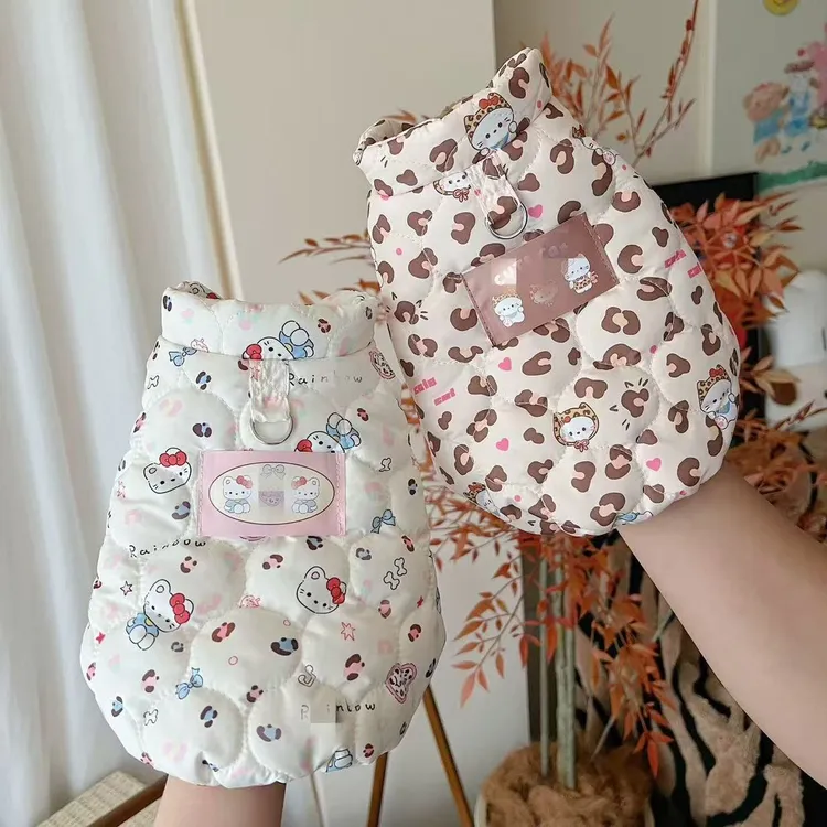 宠物冬季狗狗衣服夹棉背心猫咪公主香风居家熊博美服泰迪比熊两脚