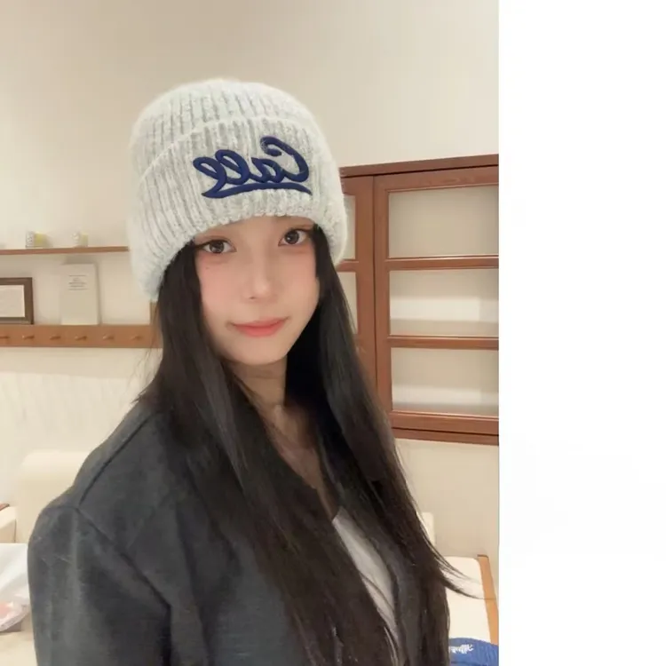 25年新款Caee秋冬季帽子时尚防寒保暖针织帽男女款大头围加厚冷帽