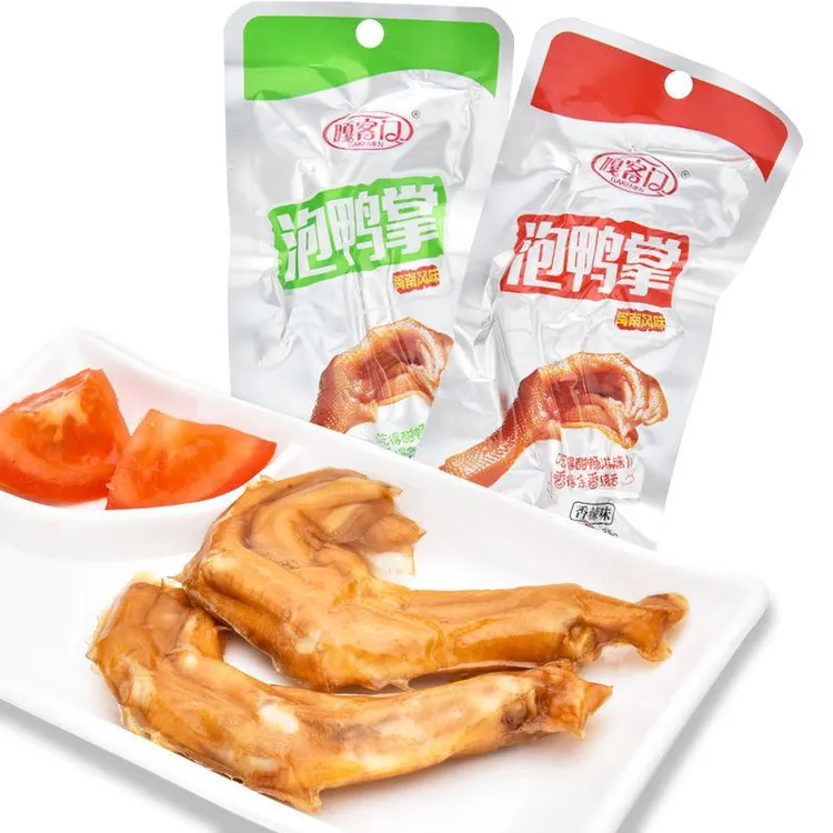 嘎客门泡鸭掌香辣鸭爪泡椒鸭脚食品麻辣零食小吃一份25g*10包