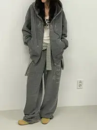 韩国东大门正品女装时尚卡通兔子刺绣休闲裤091721（NO退NO换）