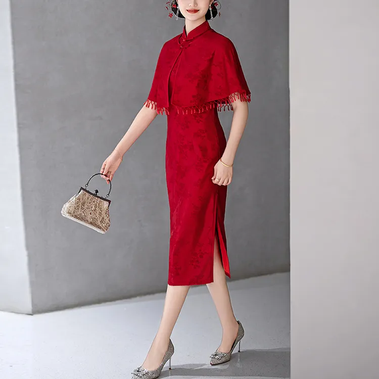 高端绝美新中式旗袍两件套2025夏新款日常晚礼服老上海民国风裙子