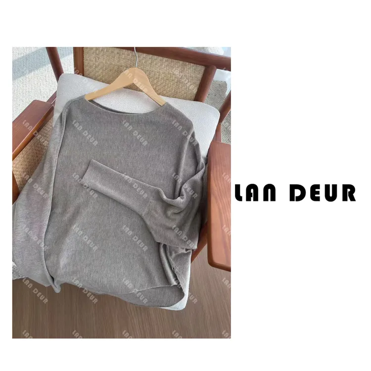 【羊绣温韵】绵羊毛+山羊绒韩系慵懒风宽松蝙蝠袖针织衫上衣套头女