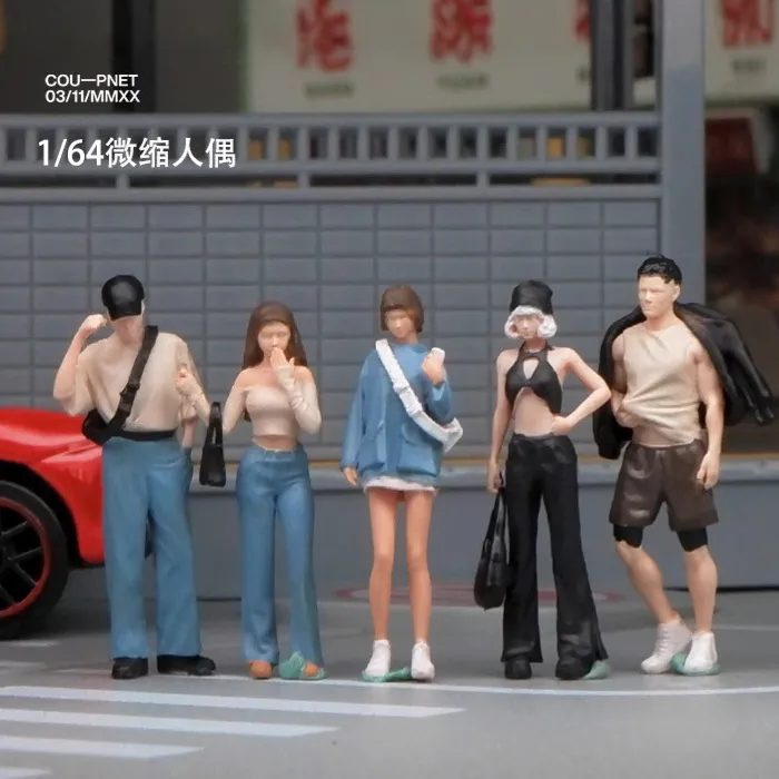 仿真1:64女人男人女孩微缩场景树脂小人模型沙盘道具摆件手办收藏