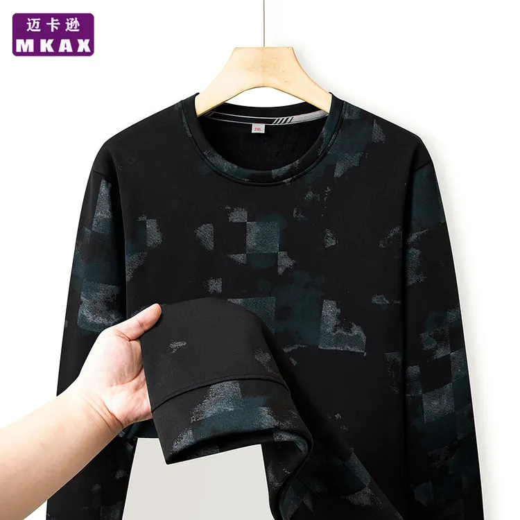 圆领套头长袖秋冬季卫衣宽松男士休闲硬汉风潮牌百搭商务男外套