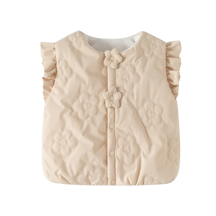 婴儿衣服男女宝宝公主小马甲儿童背心夹棉保暖秋冬加绒洋气马夹