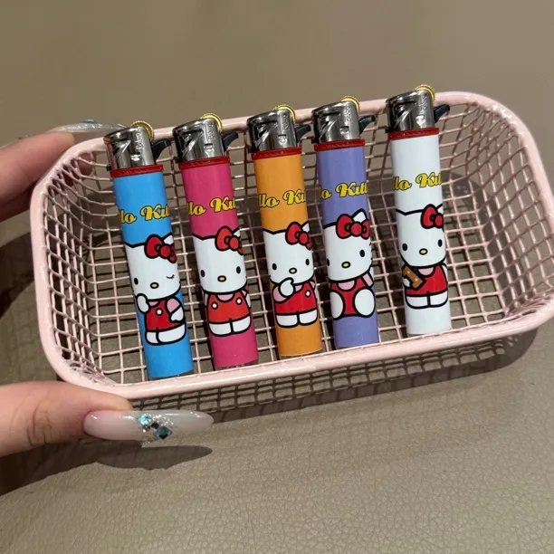新款可爱Kitty防风打火机粉焰炫酷少女心创意男女友礼物