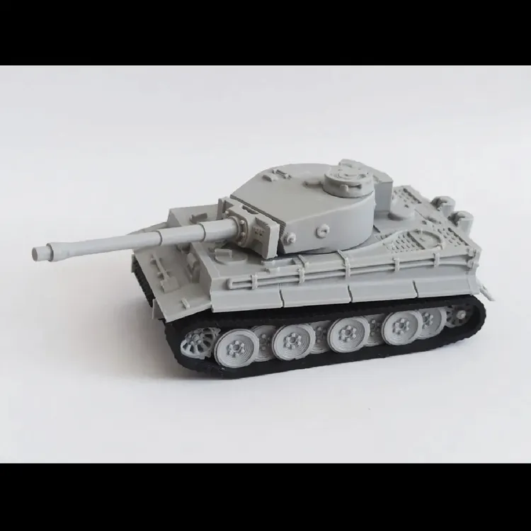 虎式坦克儿童-炮塔可旋转军事模型3d打印益智玩具关节可动动态