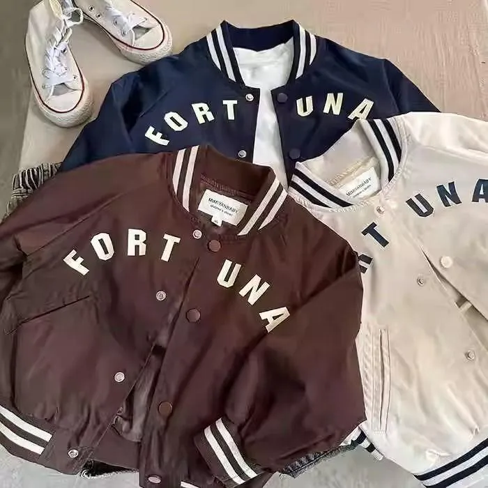 男童棒球服外套春秋装新款韩版字母夹克宝宝运动洋气百搭上衣开衫