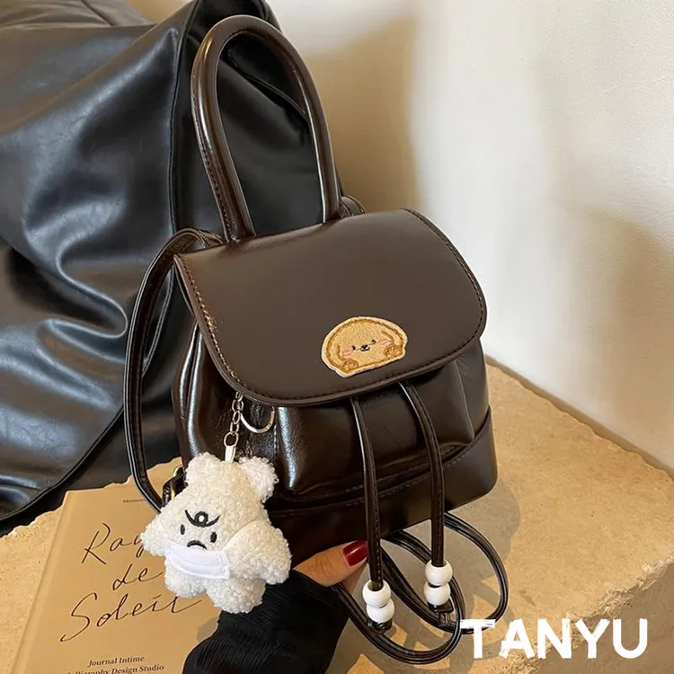 探屿甜美可爱休闲小众设计感小背包女2024新款时尚百搭流行双肩包