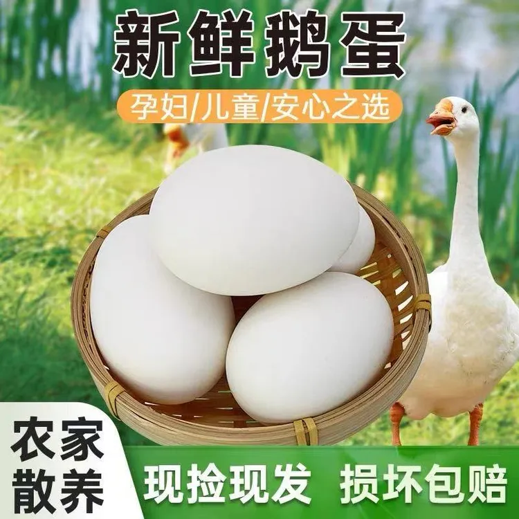 新鲜农家散养大黄土鹅蛋适合孕妇宝宝