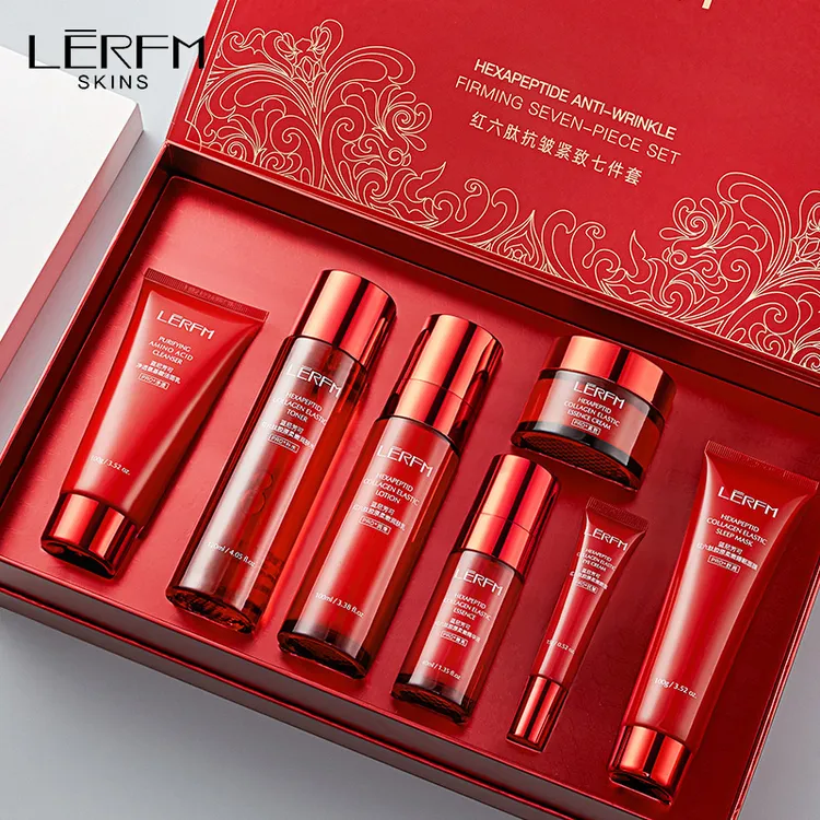 【官方正品】红蛮腰水乳套装环六肽补水保湿抗皱紧致面部护肤品