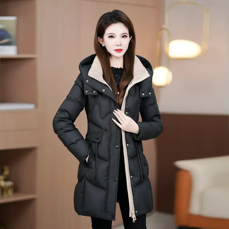 新国标90白鸭绒25年冬季新款爆款国标白鸭绒短款女士羽绒服保暖