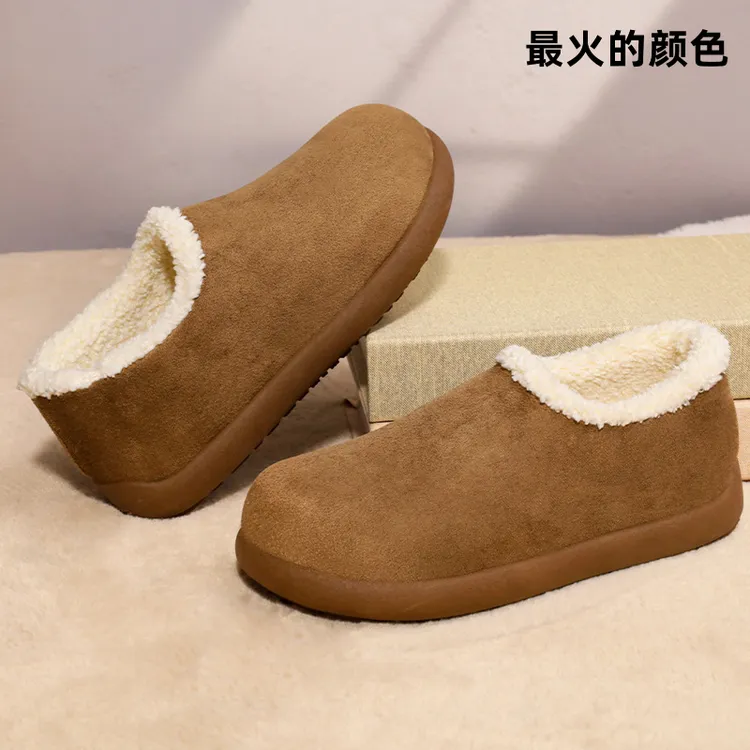 时尚勃肯棉拖鞋2025年新款懒人鞋包头外出勃肯棉拖鞋保暖男款加厚