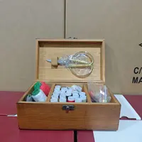 家用多功能古风实木针线盒设计精美适合缝纫DIY