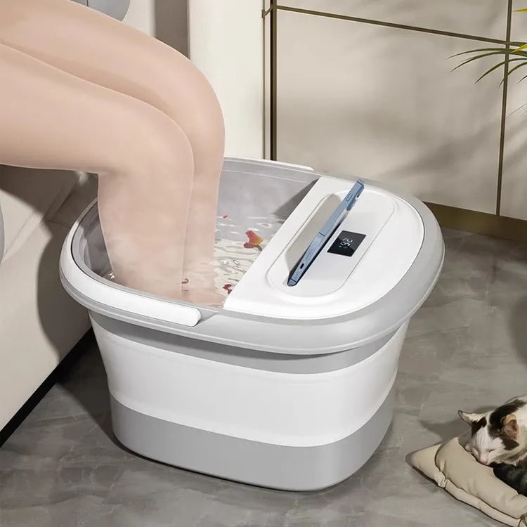 泡脚桶折叠过小腿家用带盖成人便捷式洗脚神器按摩养生保温足浴盆