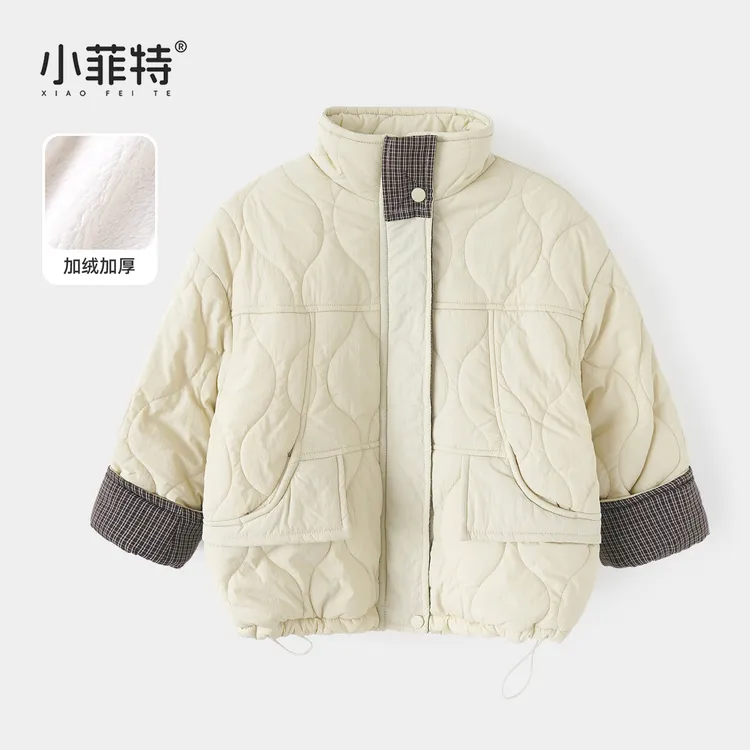 小菲特女童冬加厚外套中大童保暖上衣儿童休闲棉服衣服YNYD56888
